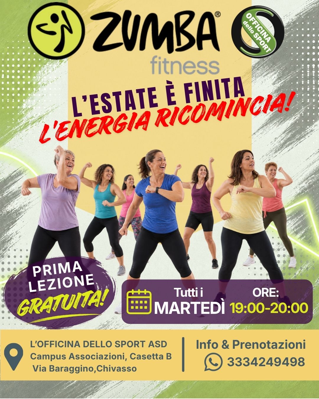3 ZUMBA tutti i martedi